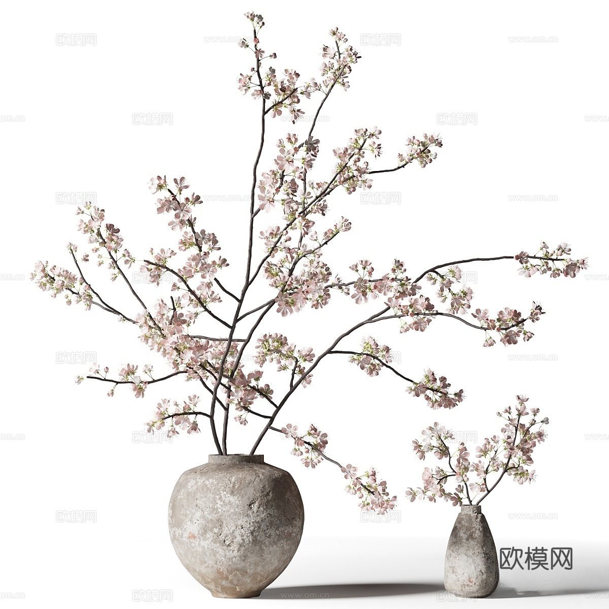 新中式花瓶 花艺 插花3d模型