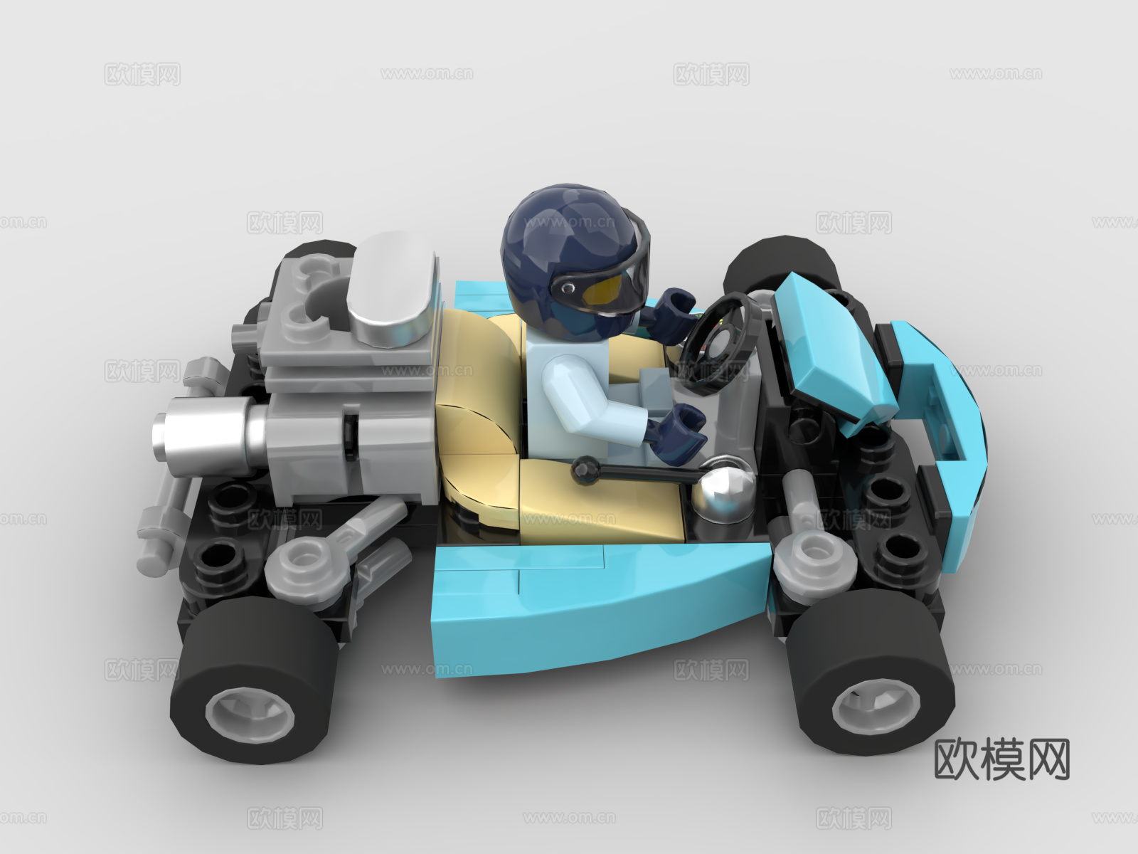 乐高 LEGO 玩具 积木卡丁车 赛车3d模型