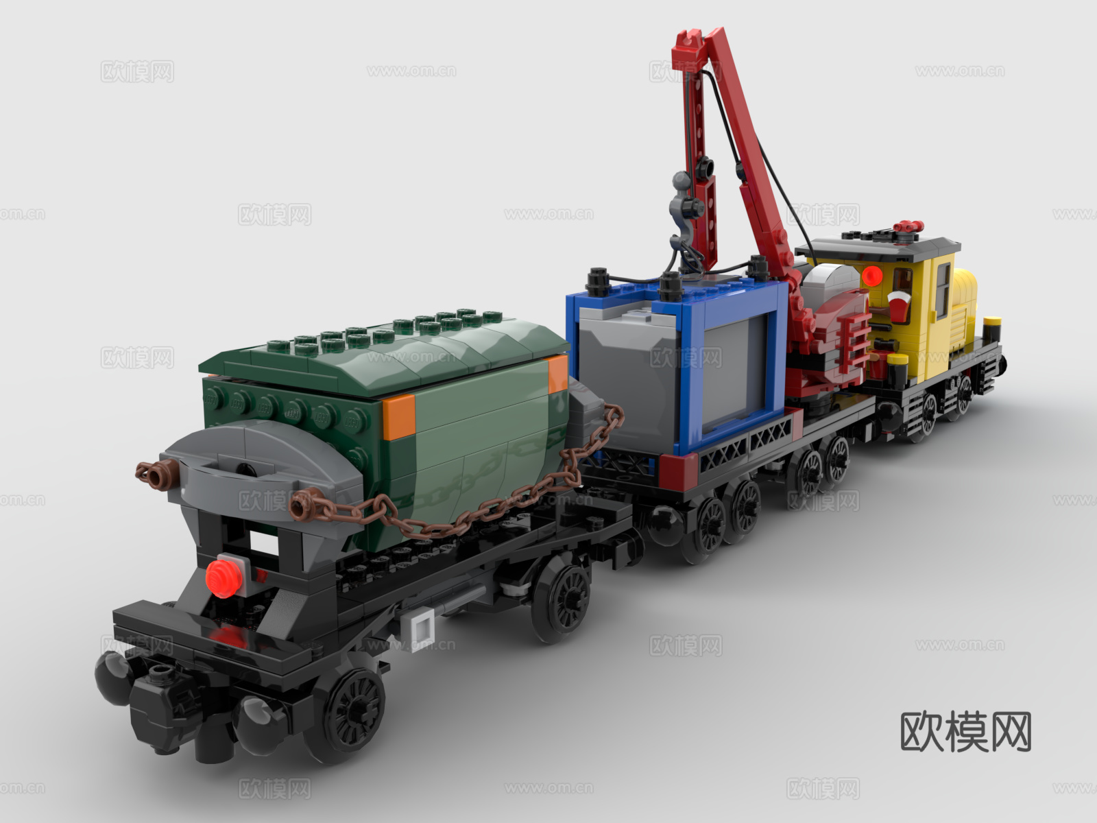 乐高 LEGO 玩具 积木 工程车 火车 高铁3d模型