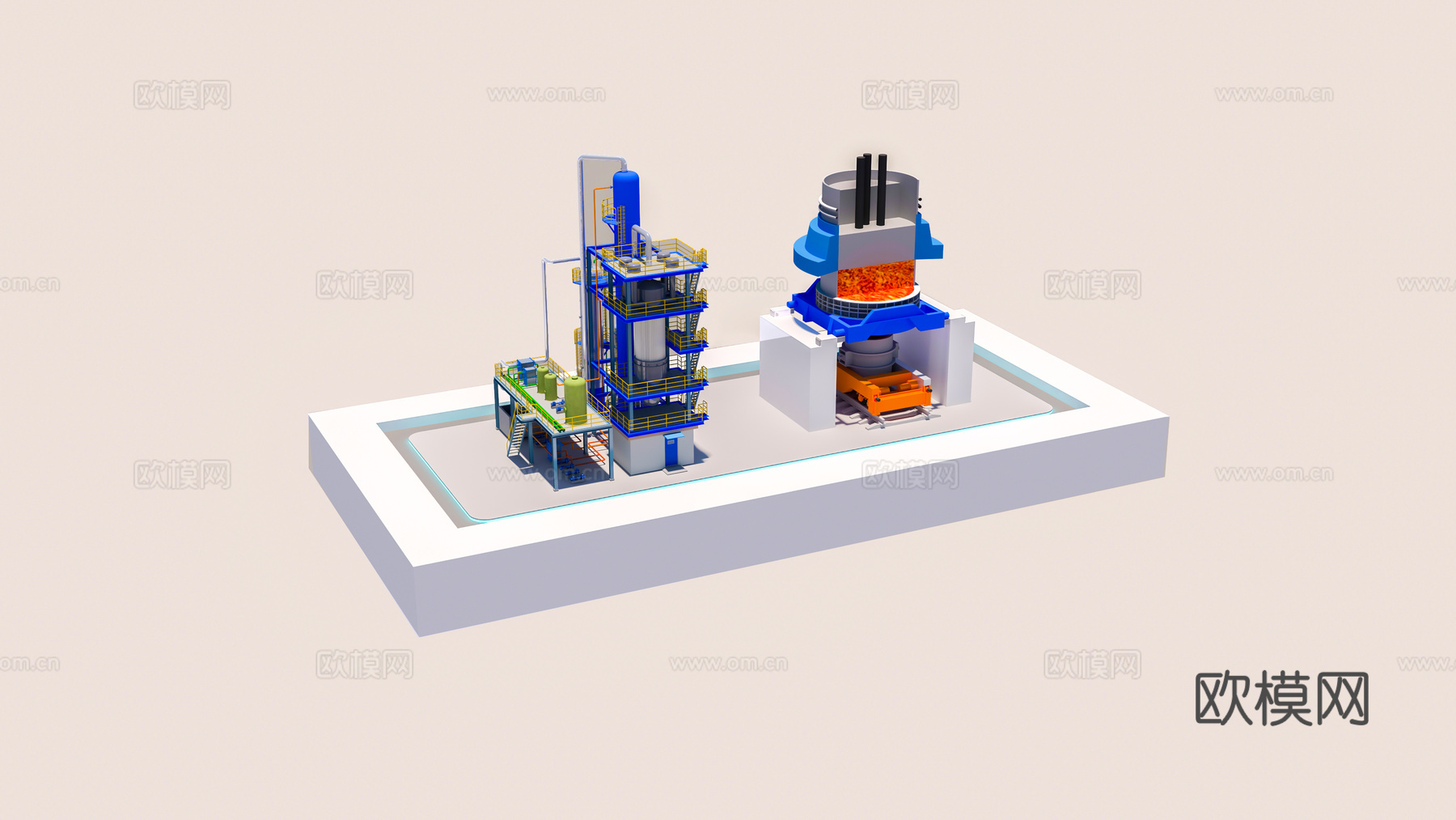 工业设备 电弧炉3d模型