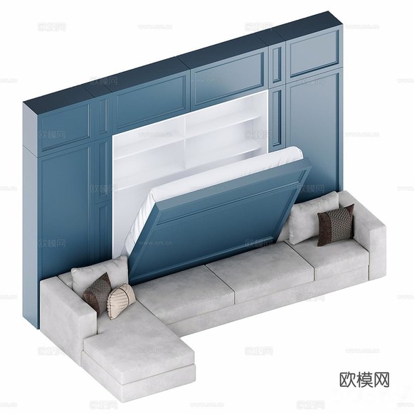 Olissys 多人沙发 转角沙发3d模型下载(渲染图1)