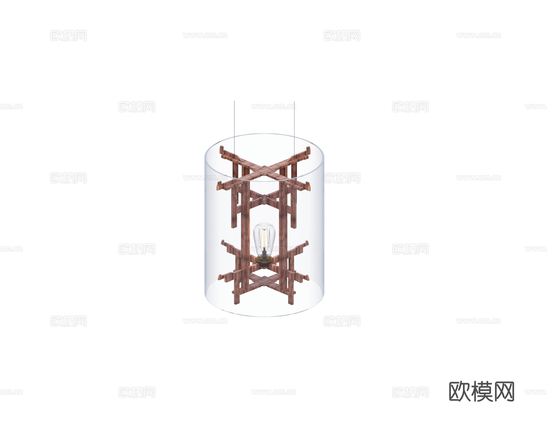 摩根 京灯系列 中式小吊灯免费3d模型