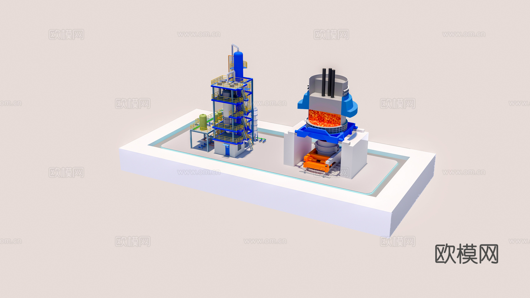 工业设备 电弧炉3d模型