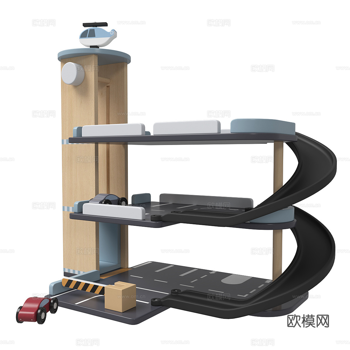 儿童玩具 赛车跑道3d模型