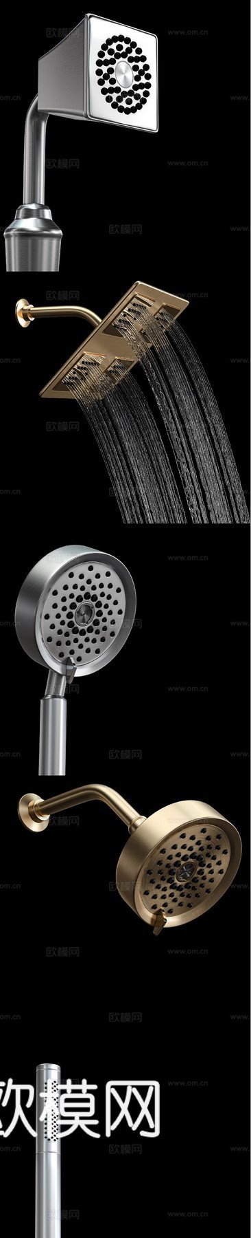 kohler 淋浴喷头 花洒3d模型