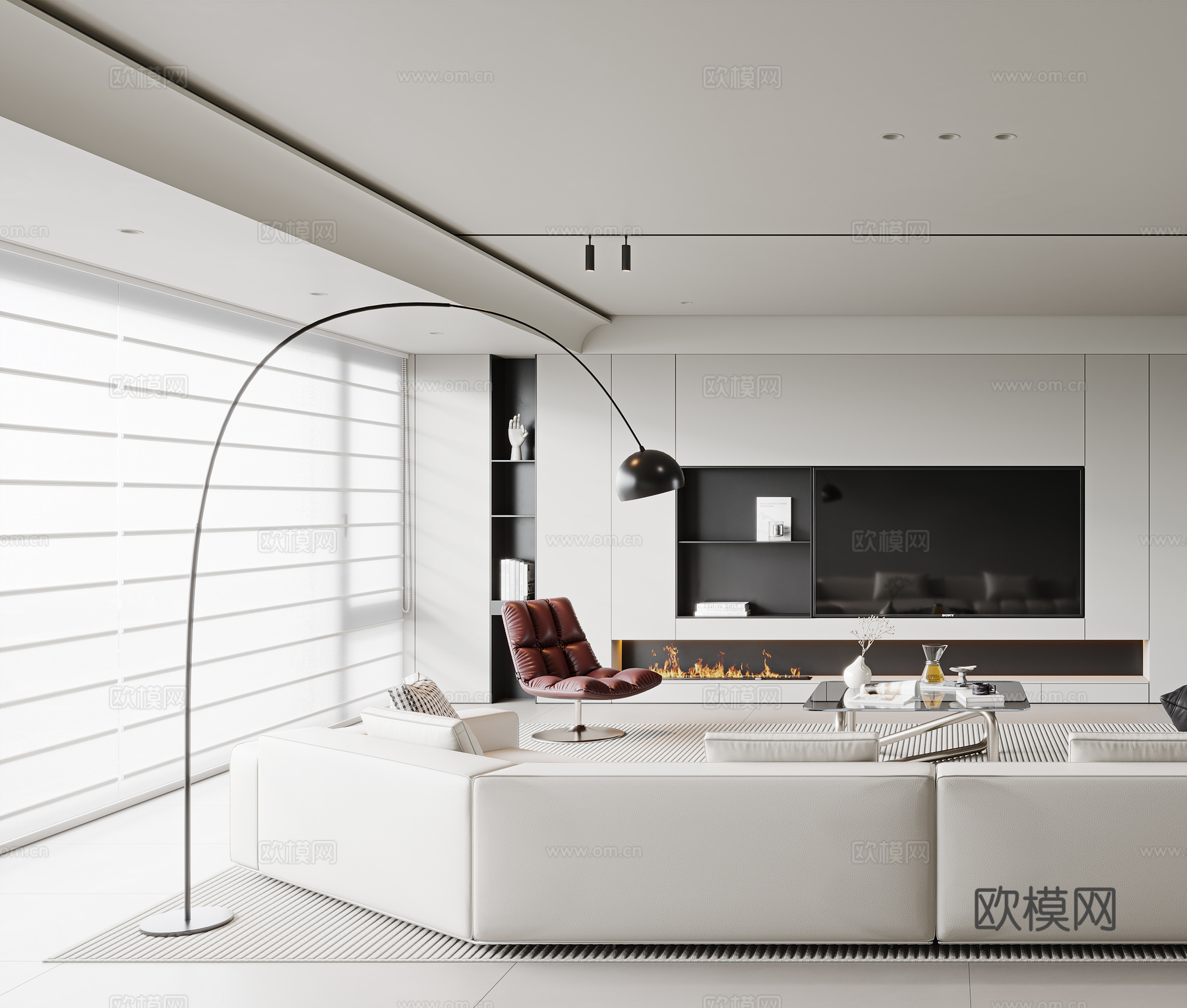 意式客餐厅3d模型下载（渲染图2）