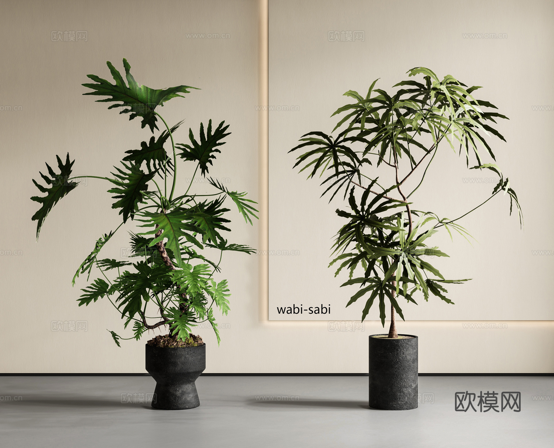 春羽盆栽 绿植盆栽 盆景su模型下载（渲染图2）