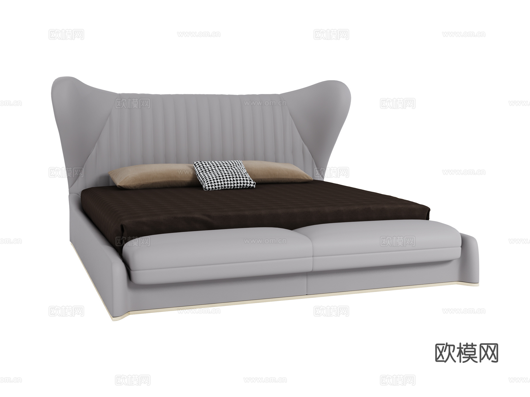 visionnaire 双人床3d模型下载（渲染图1）