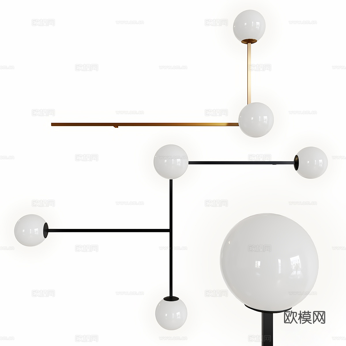 创意壁灯 艺术壁灯3d模型