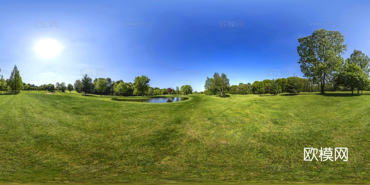 HDR公园树林草坪景观下载