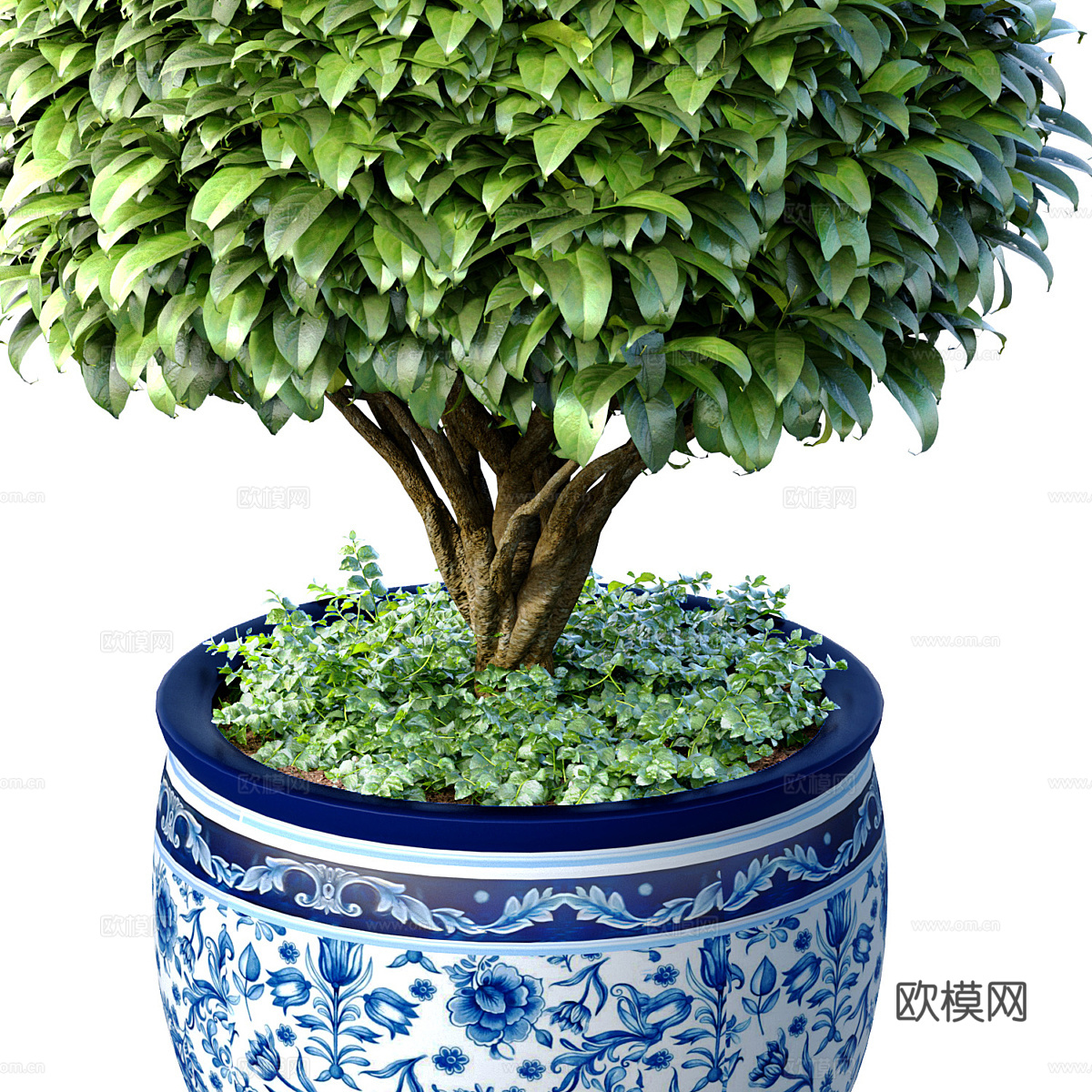 新中式盆景 绿植 植物3d模型