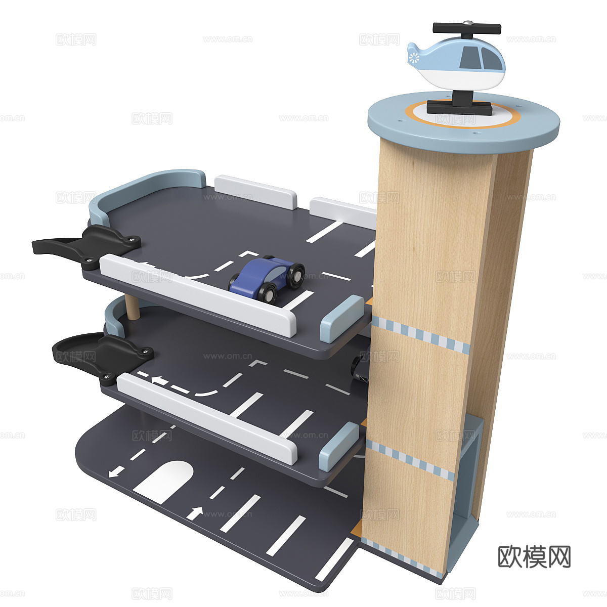 儿童玩具 赛车跑道3d模型