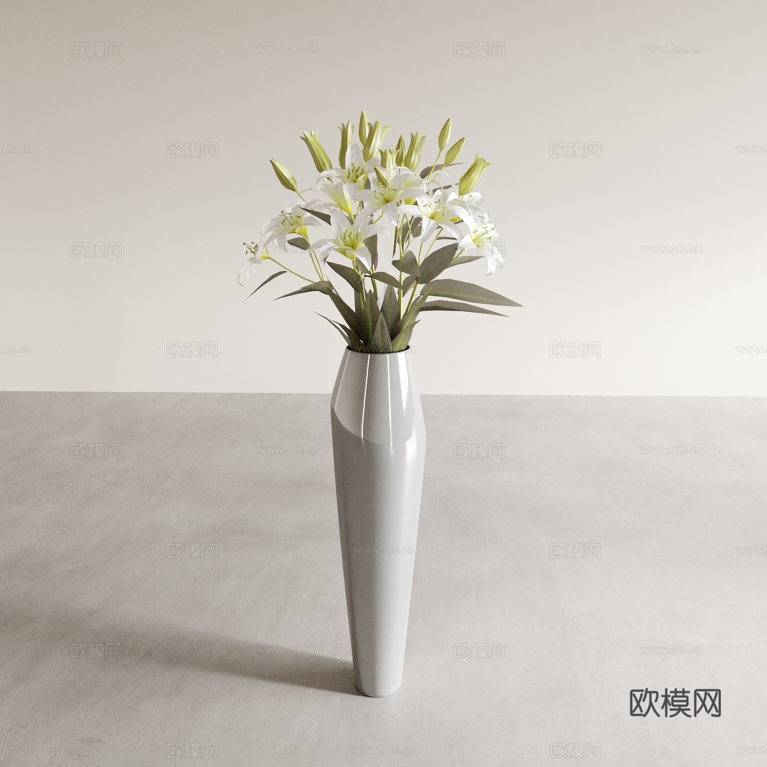 现代花瓶 花艺 花卉 插花3d模型