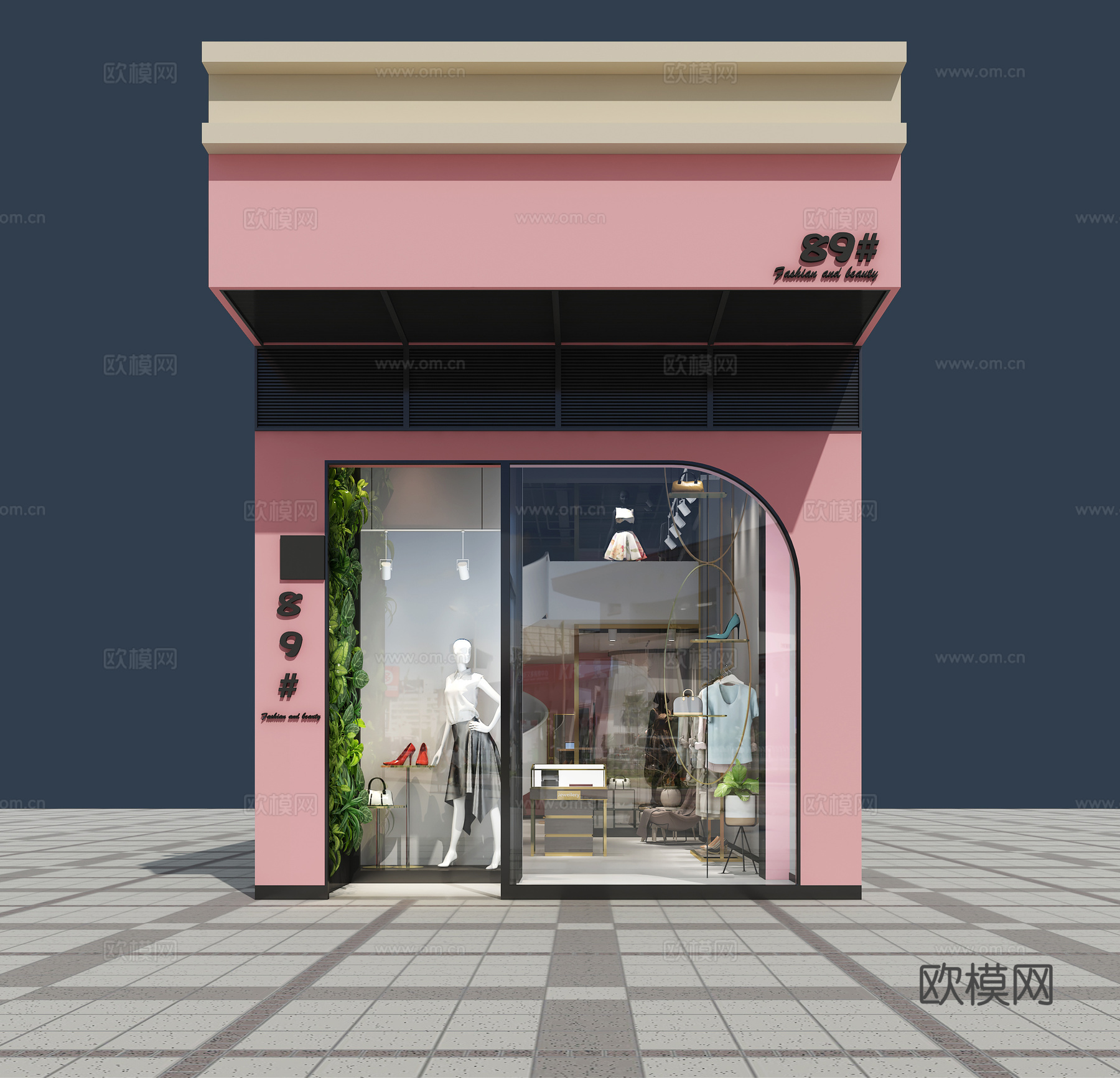 现代服装店 女装店3d模型