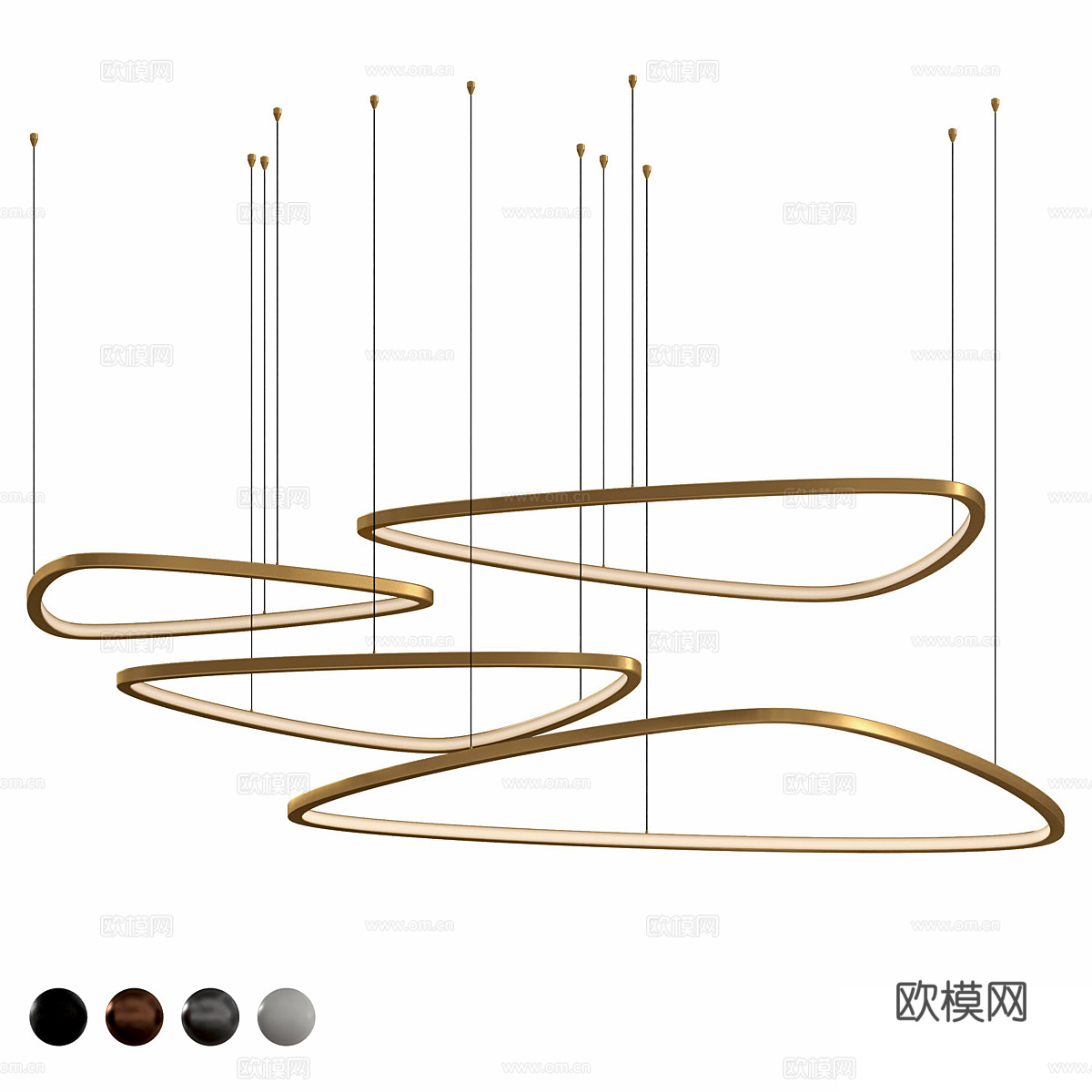 环形吊灯3d模型