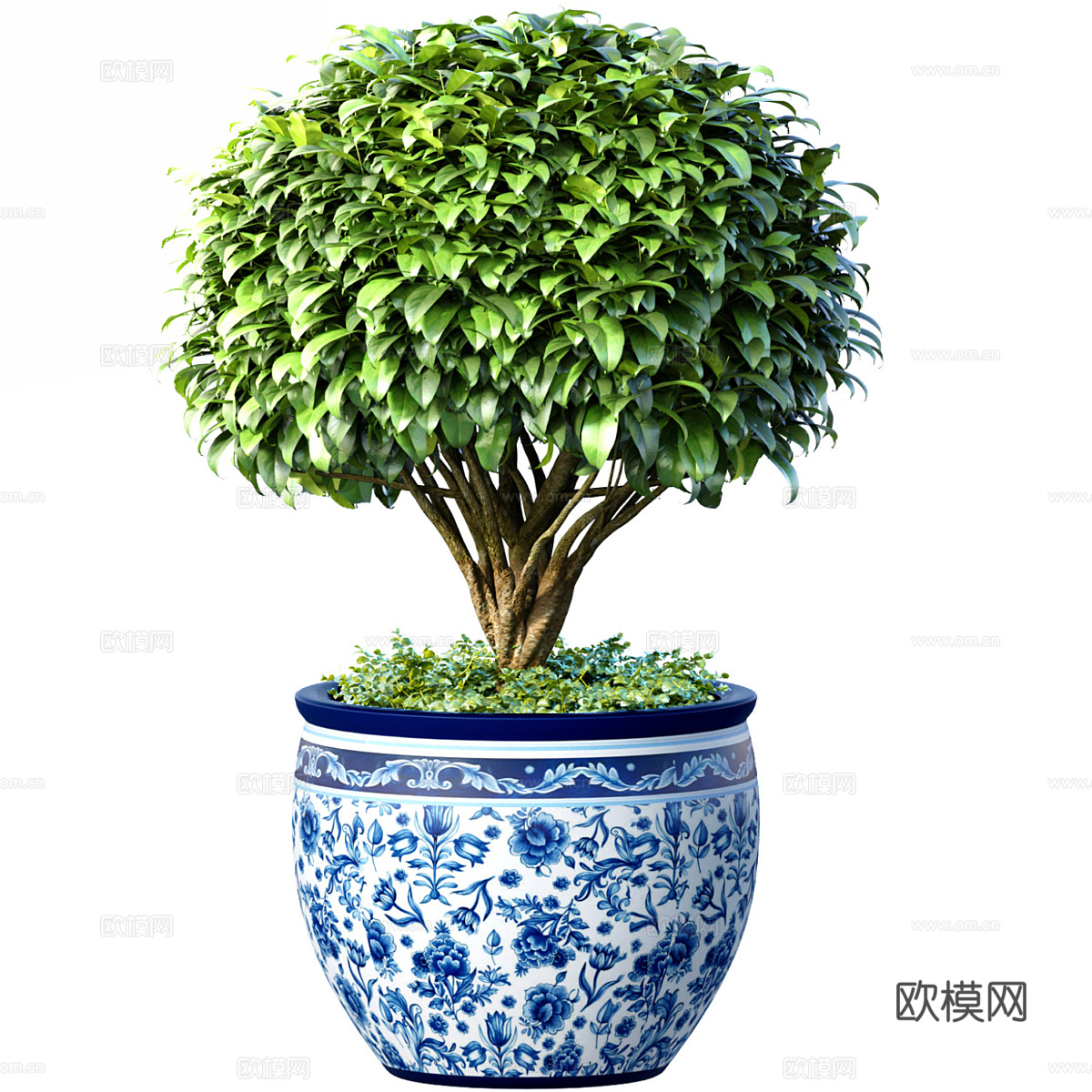 新中式盆景 绿植 植物3d模型