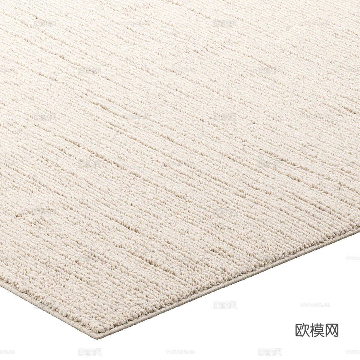 方形地毯 毛绒地毯3d模型下载（渲染图2）