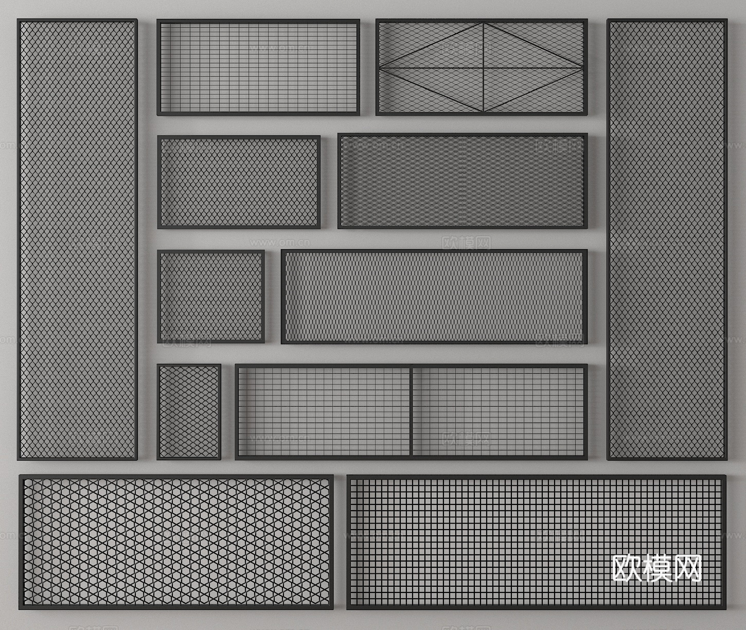 铁丝网 护栏 防盗网3d模型