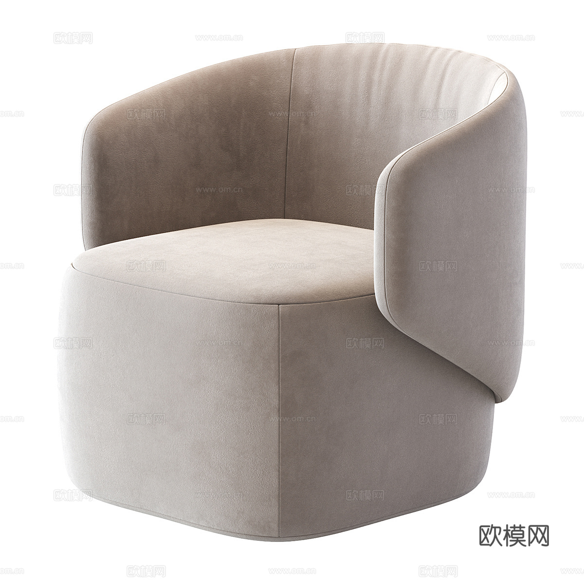 单人沙发 休闲沙发3d模型下载（渲染图2）