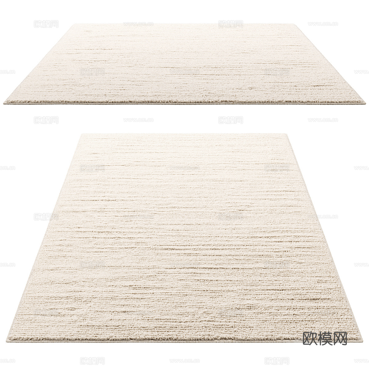 方形地毯 毛绒地毯3d模型下载（渲染图3）