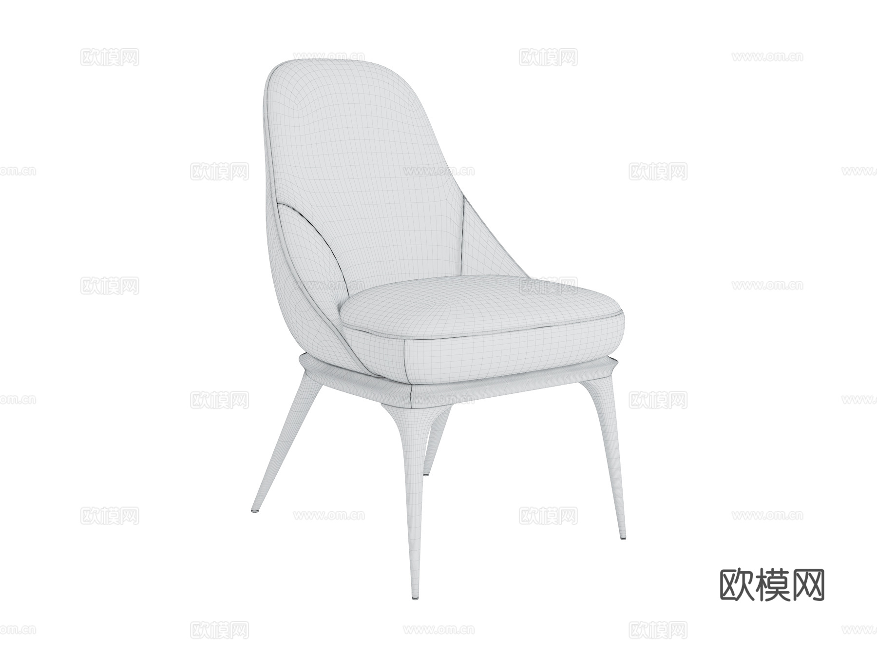 visionnaire意式椅子 餐椅3d模型下载（渲染图2）