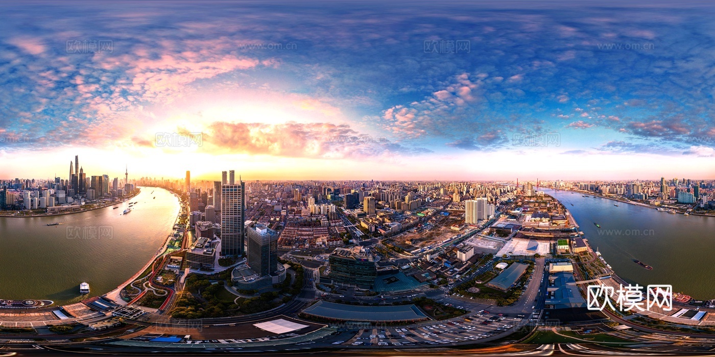 HDR国际中心城市黄昏美景