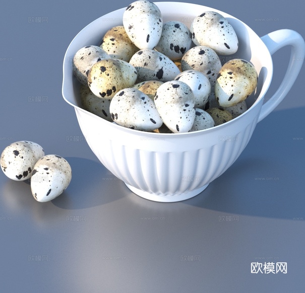 鹌鹑蛋 食物 食材3d模型下载