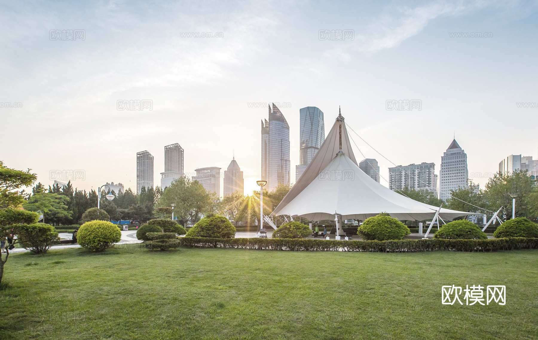 高清白天都市广场下载
