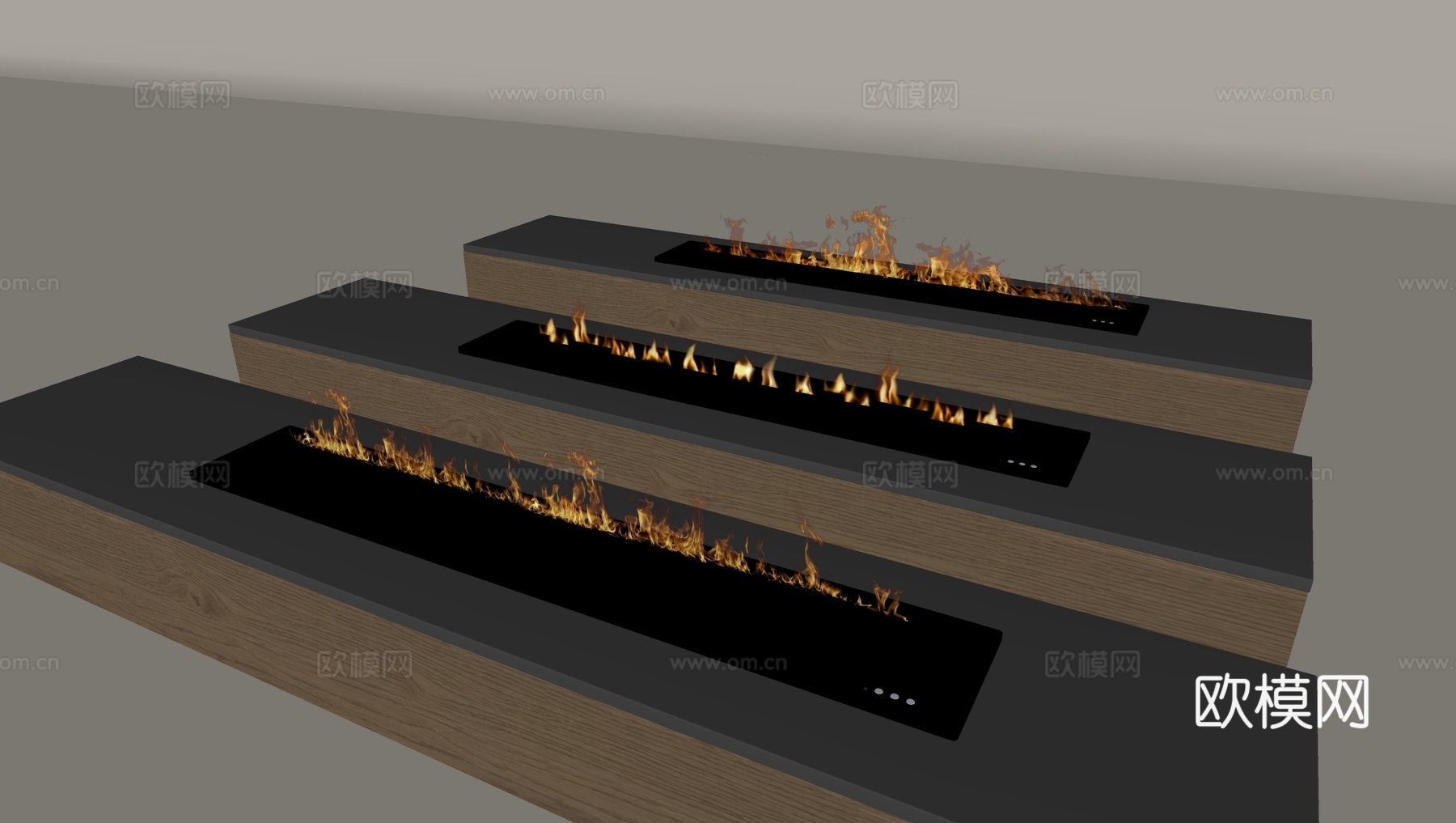 智能电子火焰壁炉 嵌入式火焰壁炉su模型