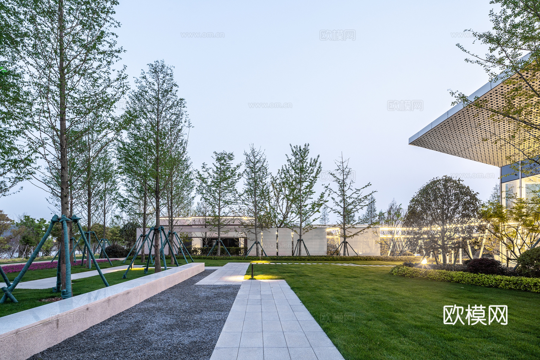 高清白天新中式庭院下载