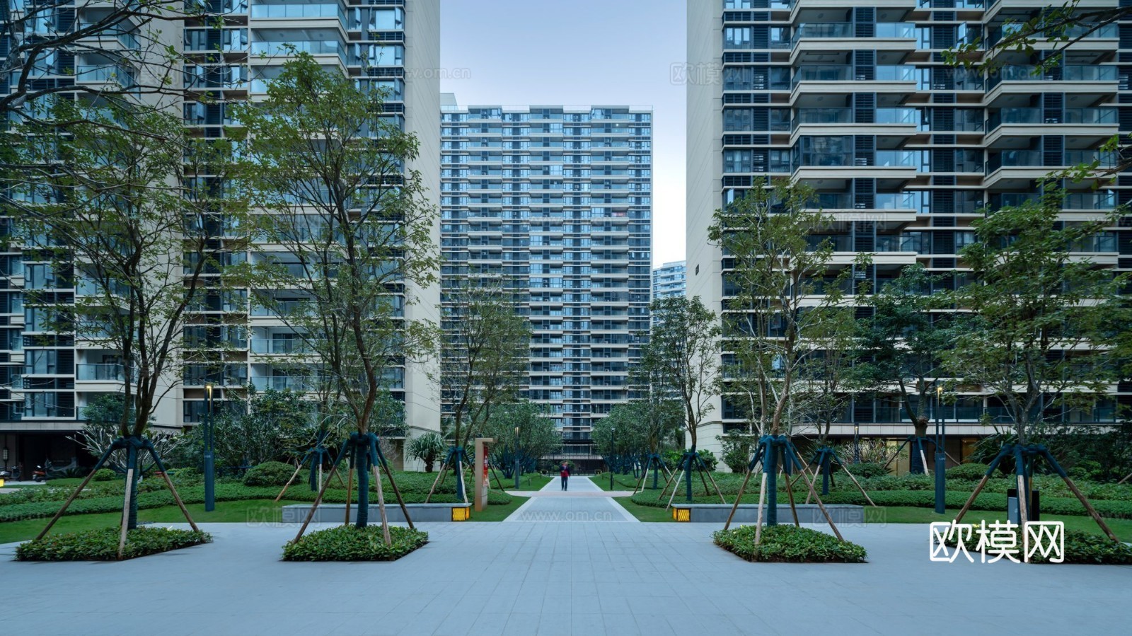 高清白天小区园景下载