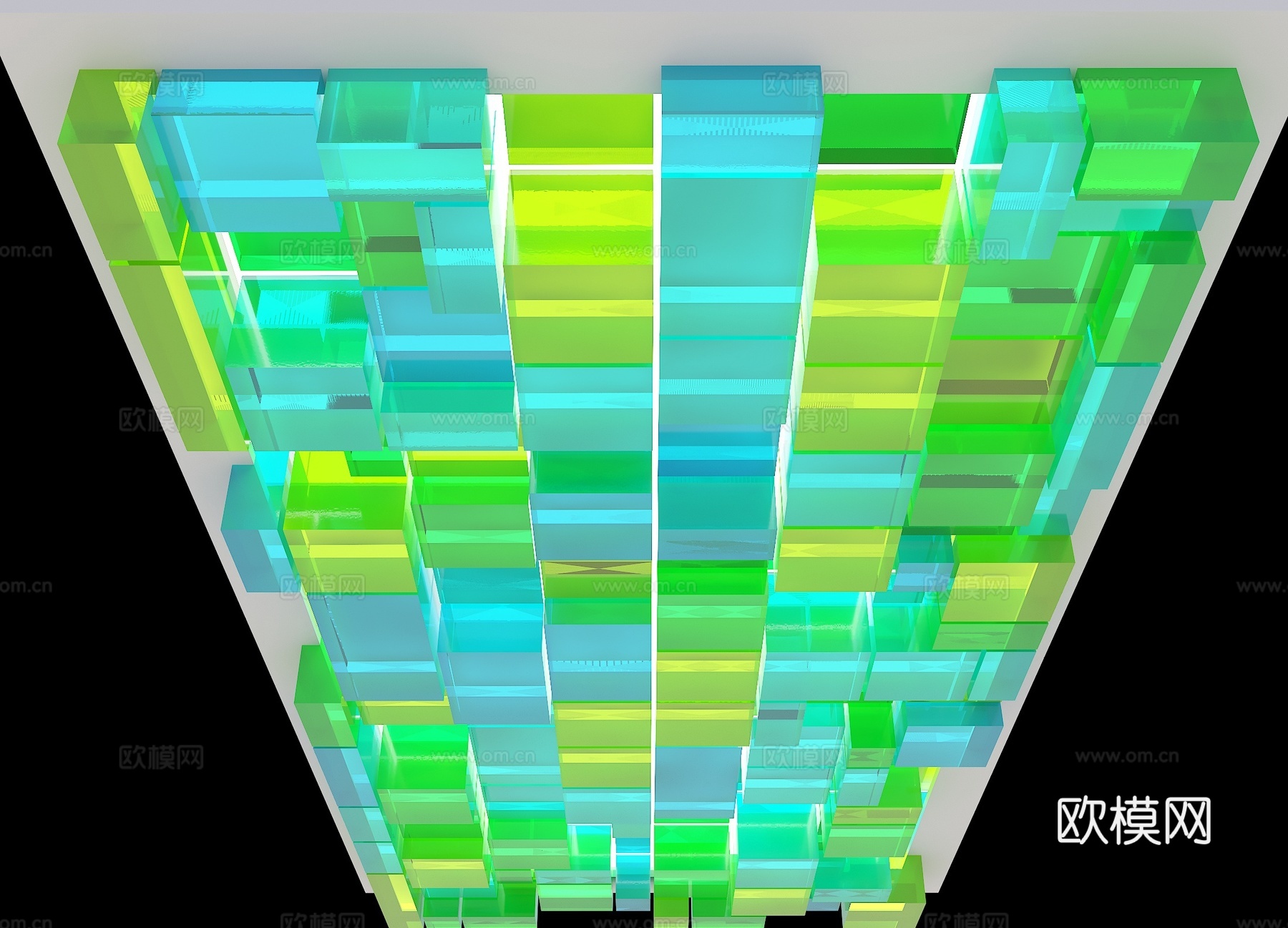 亚克力吊顶 方块吊顶 造型天花3d模型