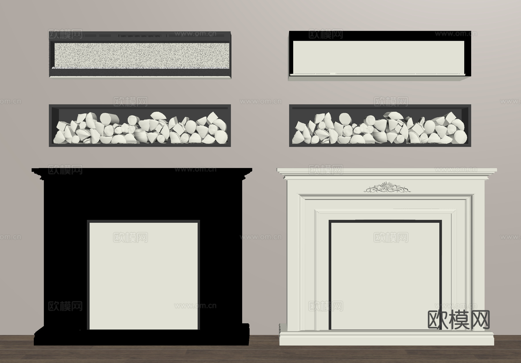 欧式壁炉 火炉su模型