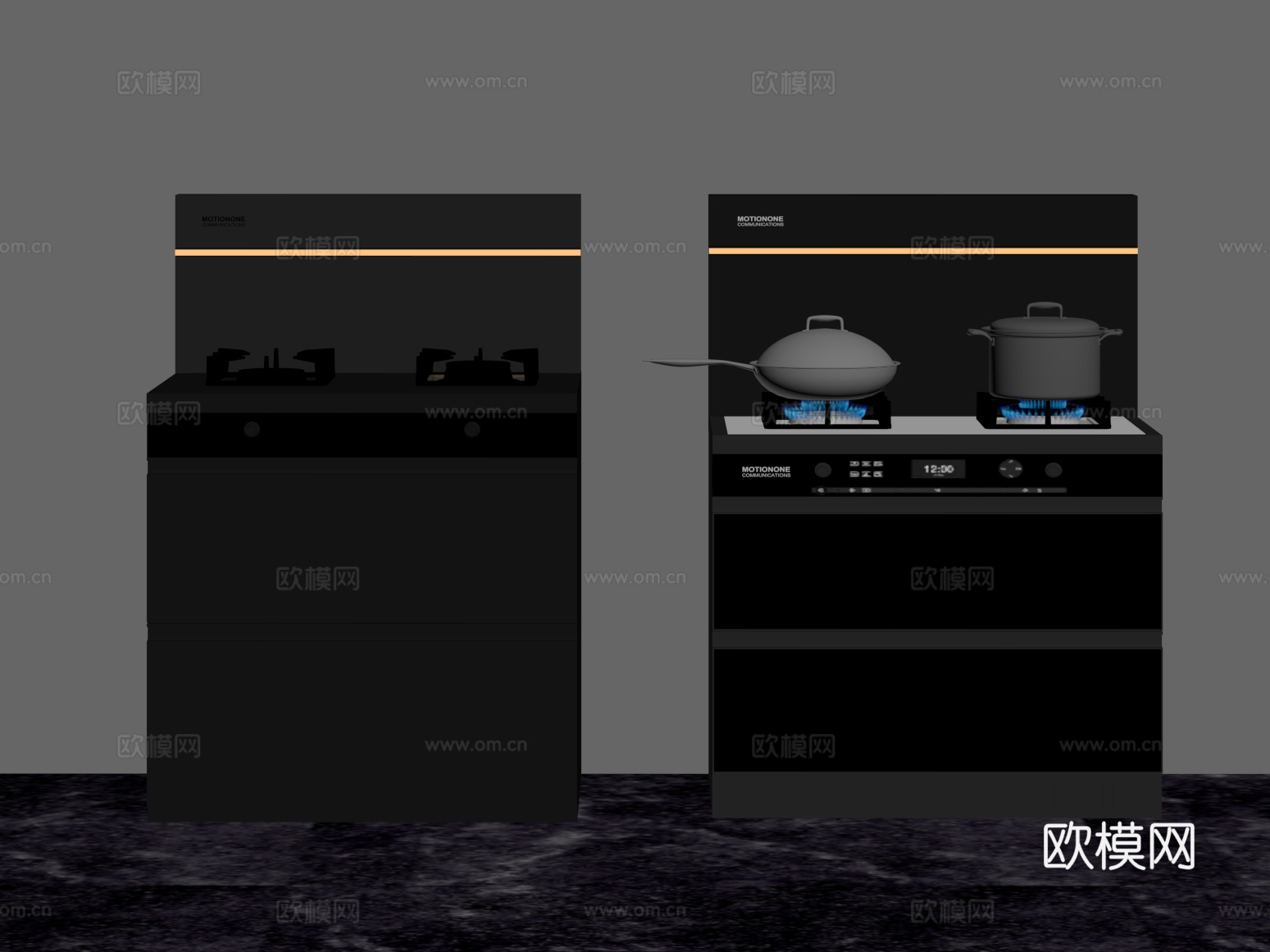 集成灶 烟机灶具su模型