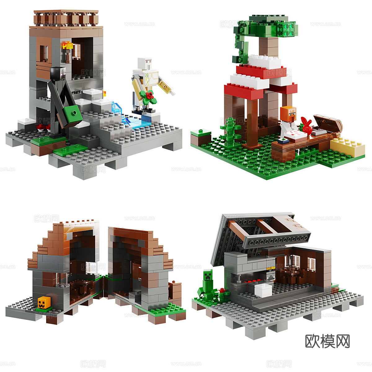 现代儿童玩具 积木玩具3d模型下载（渲染图2）