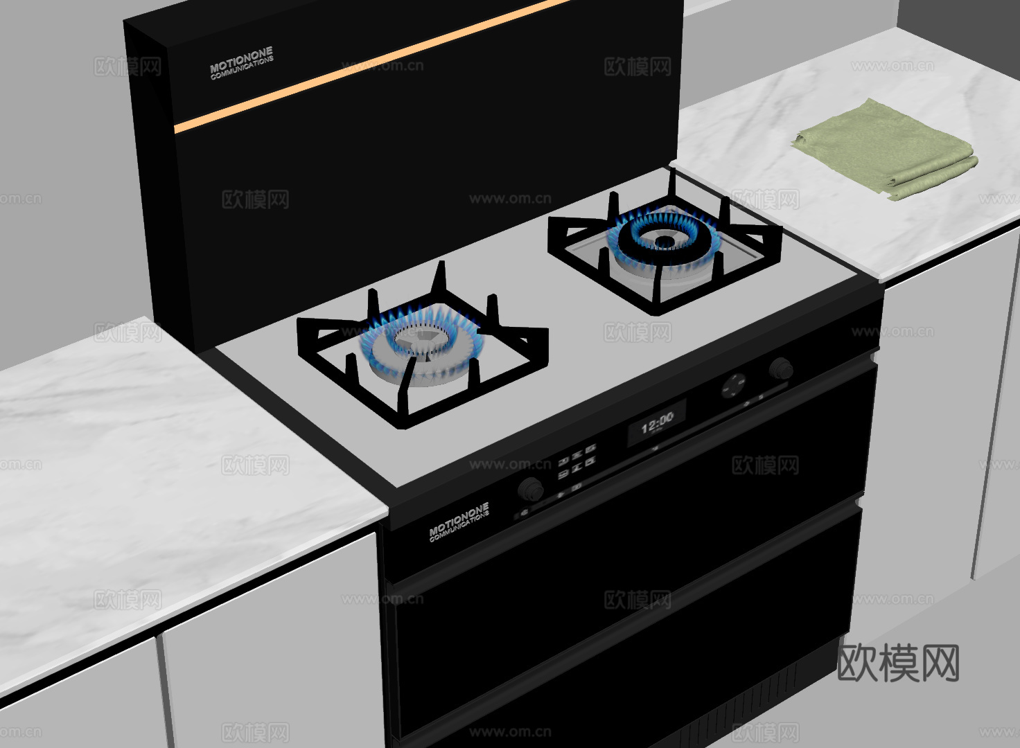 集成灶 烟机灶具su模型