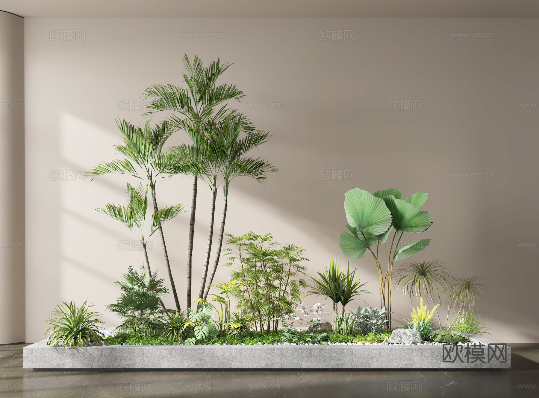 植物造景 室内造景 绿植花箱su模型