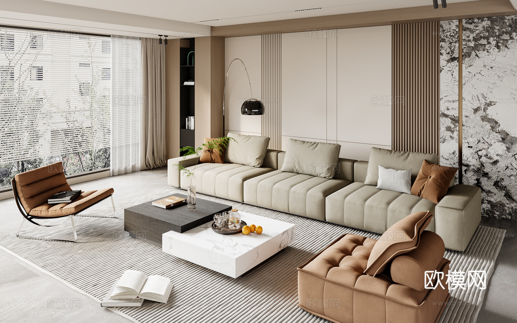 minotti 组合沙发3d模型