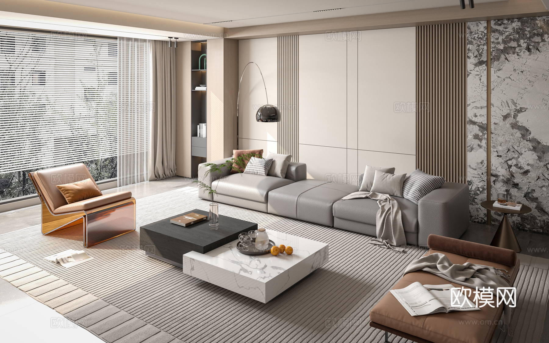 minotti 组合沙发3d模型