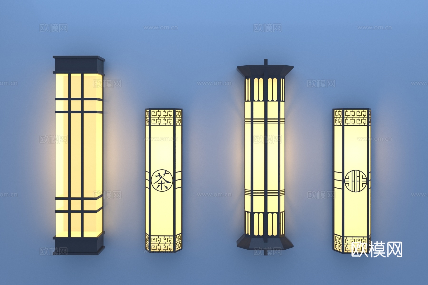 新中式壁灯 禅意壁灯3d模型