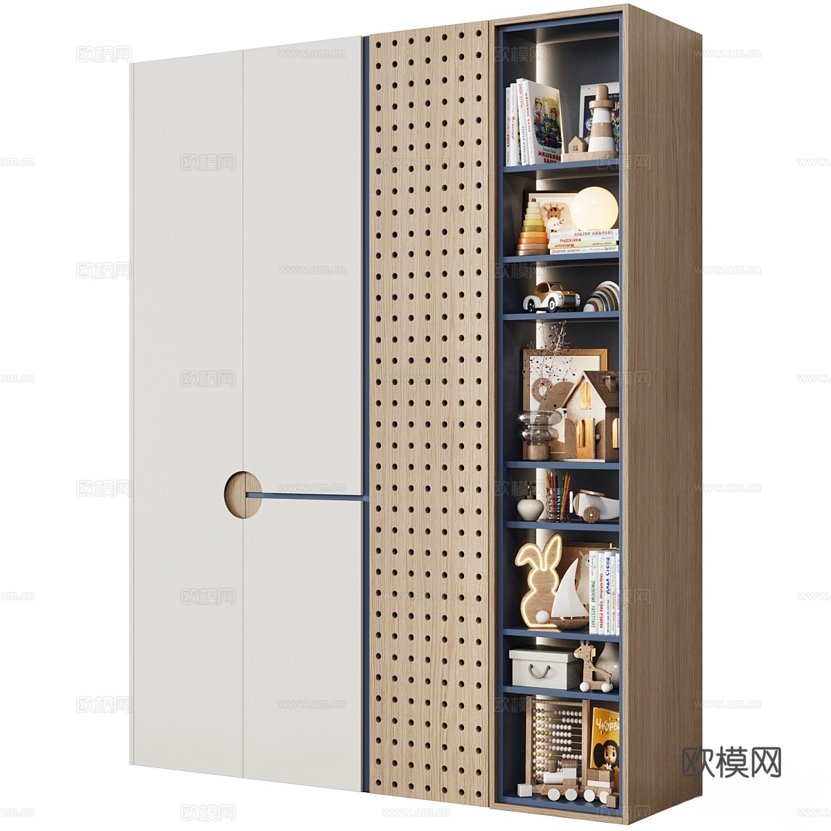 现代儿童衣柜3d模型