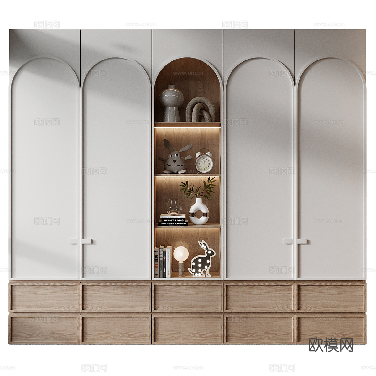 儿童衣柜3d模型下载