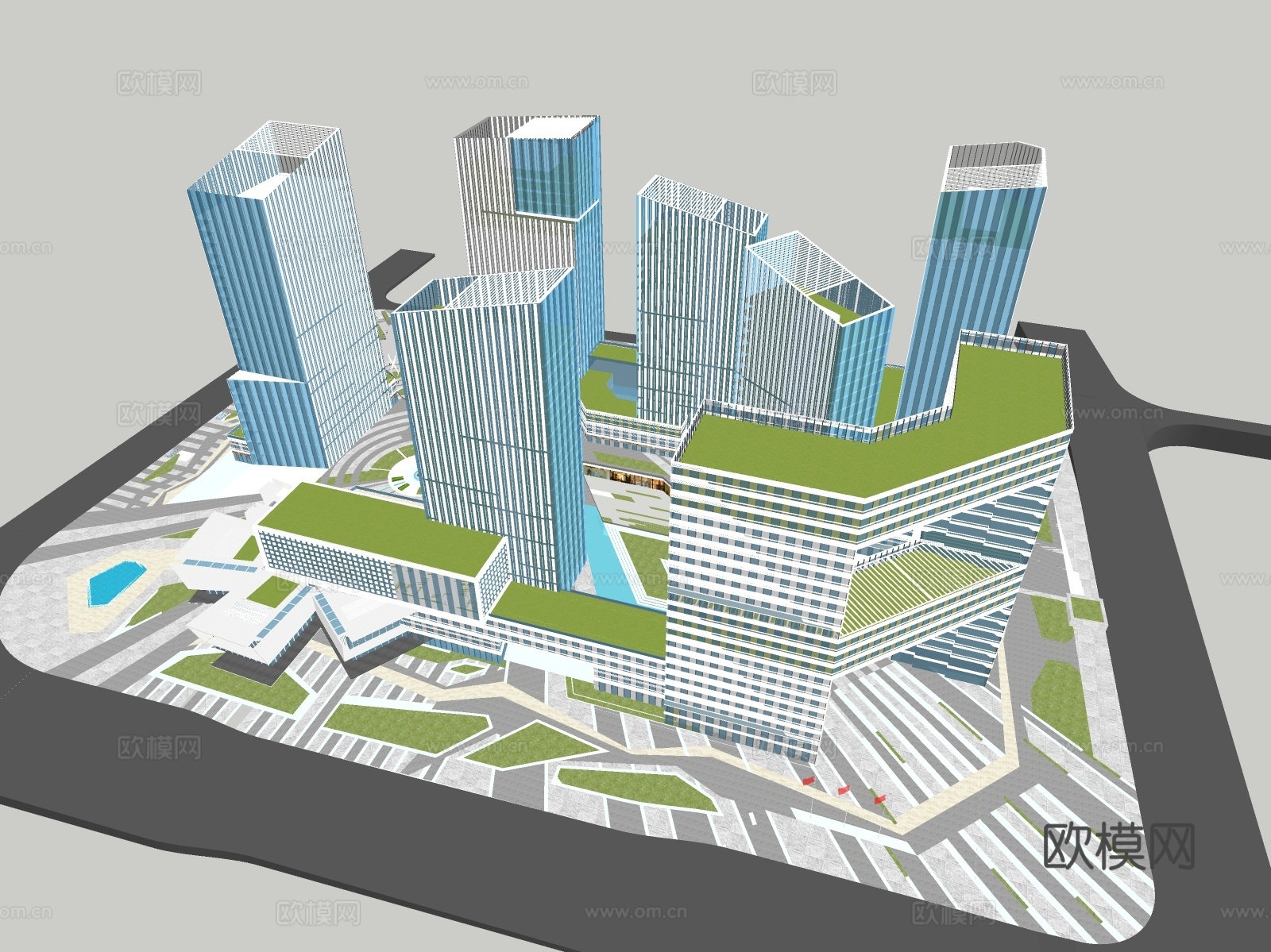 办公建筑办公楼su模型