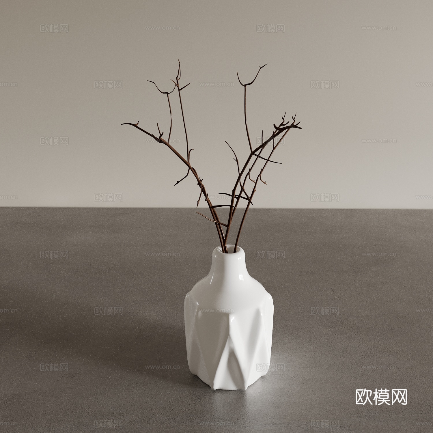 花瓶 花艺 插花 植物摆件3d模型