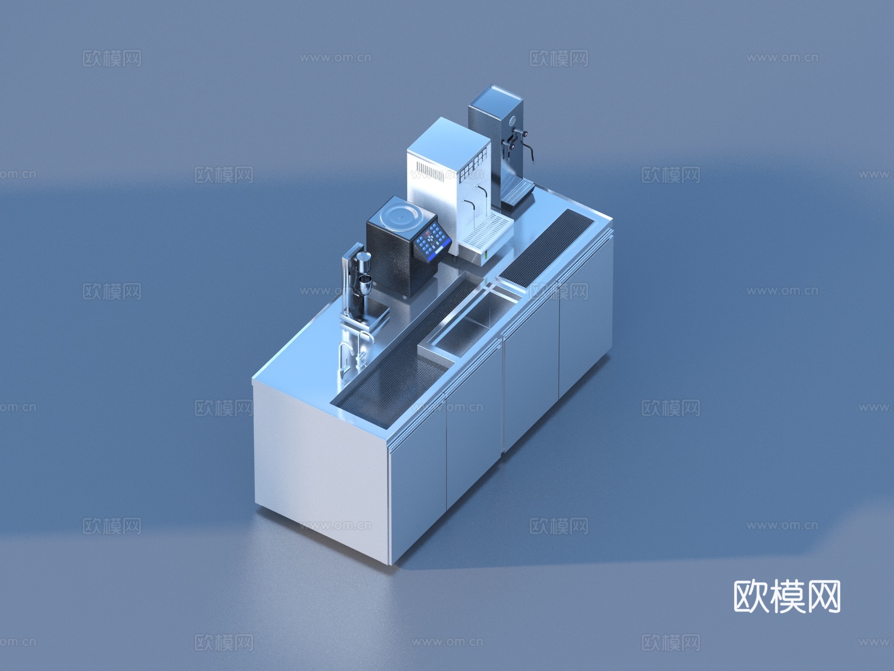 餐饮后厨设备3d模型