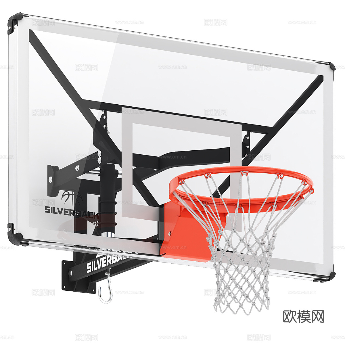 篮球架 便捷式篮筐3d模型