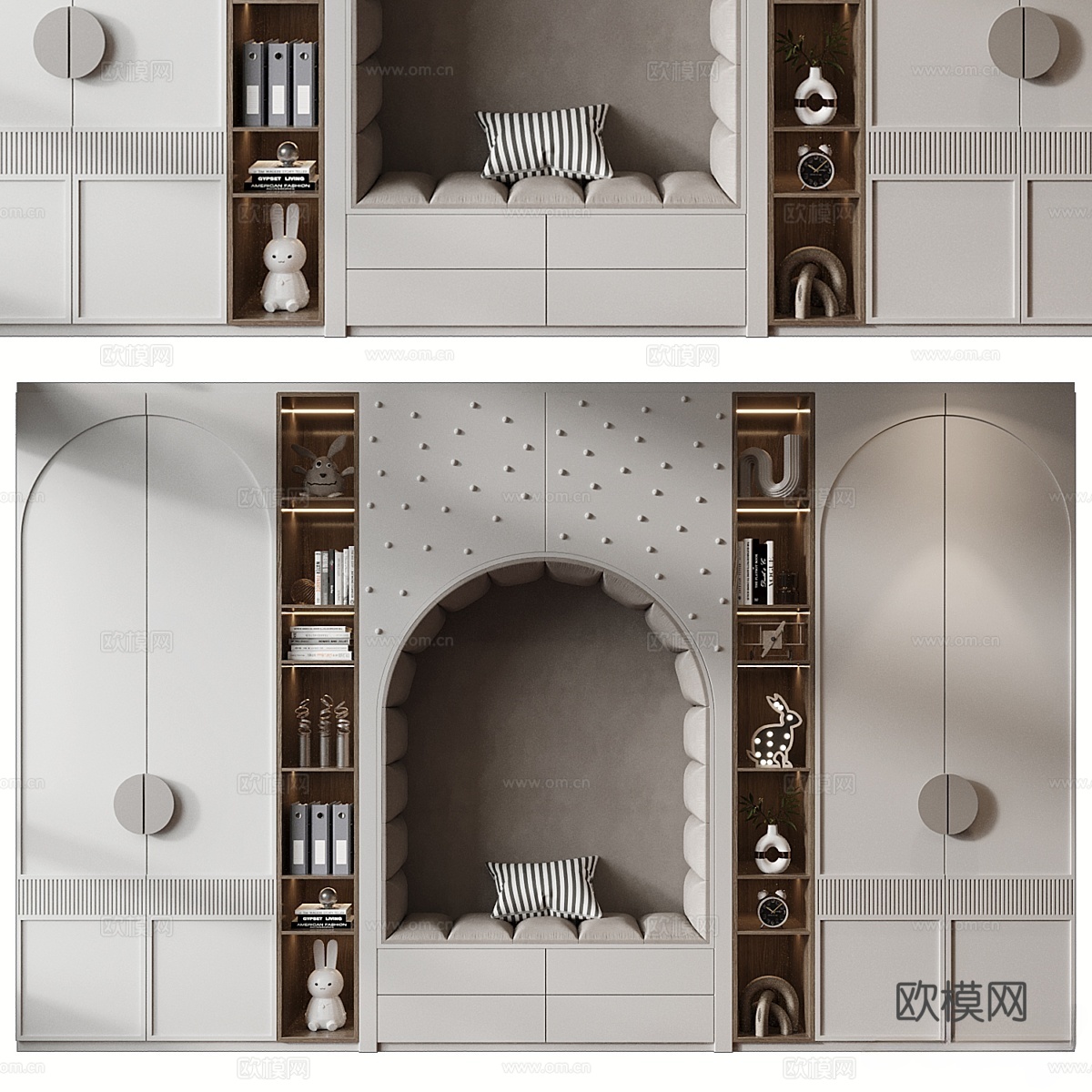 儿童卡座衣柜3d模型