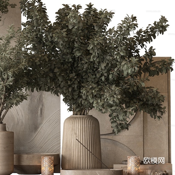绿植盆景 盆栽3d模型下载(渲染图2)