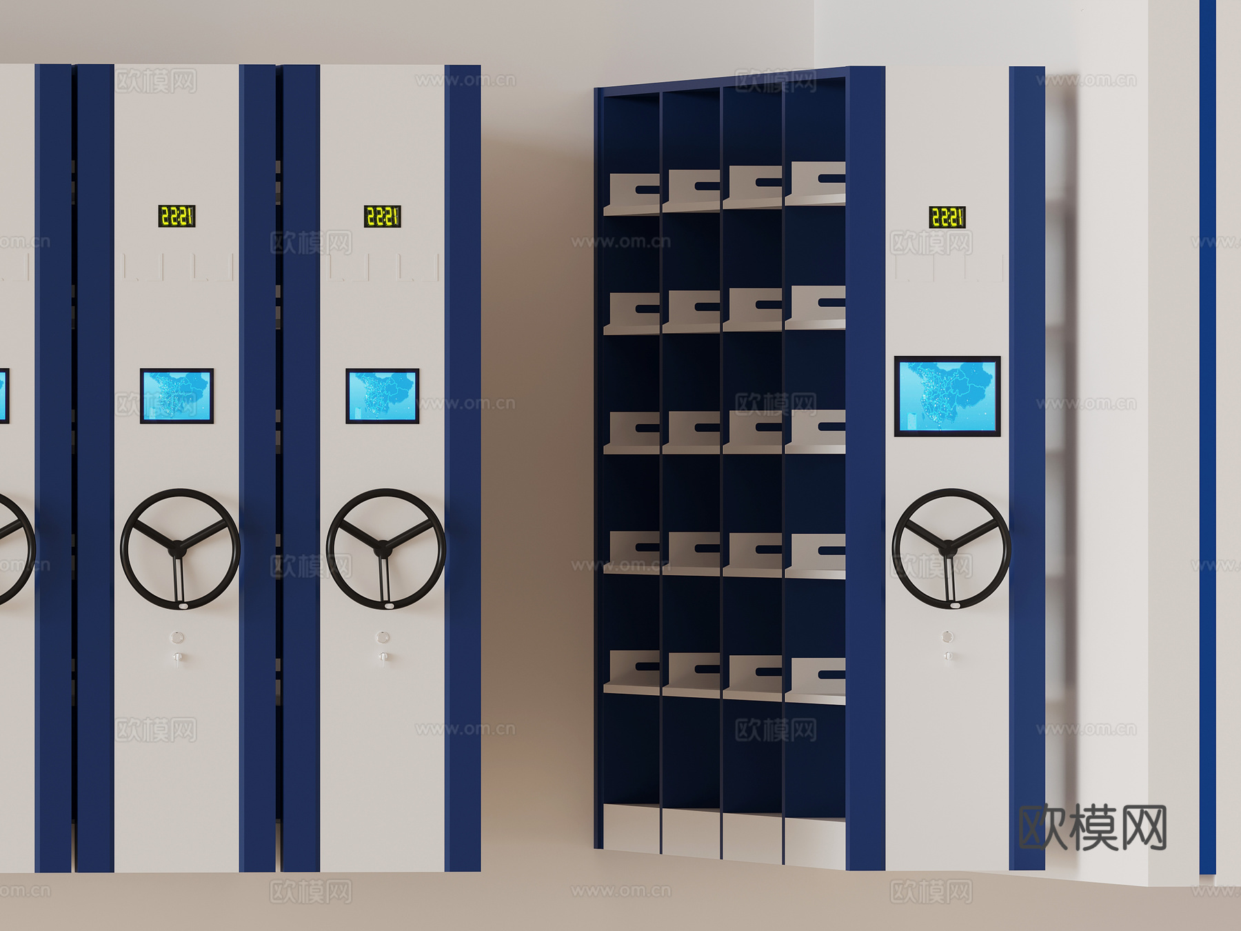 现代档案柜 文件柜3d模型