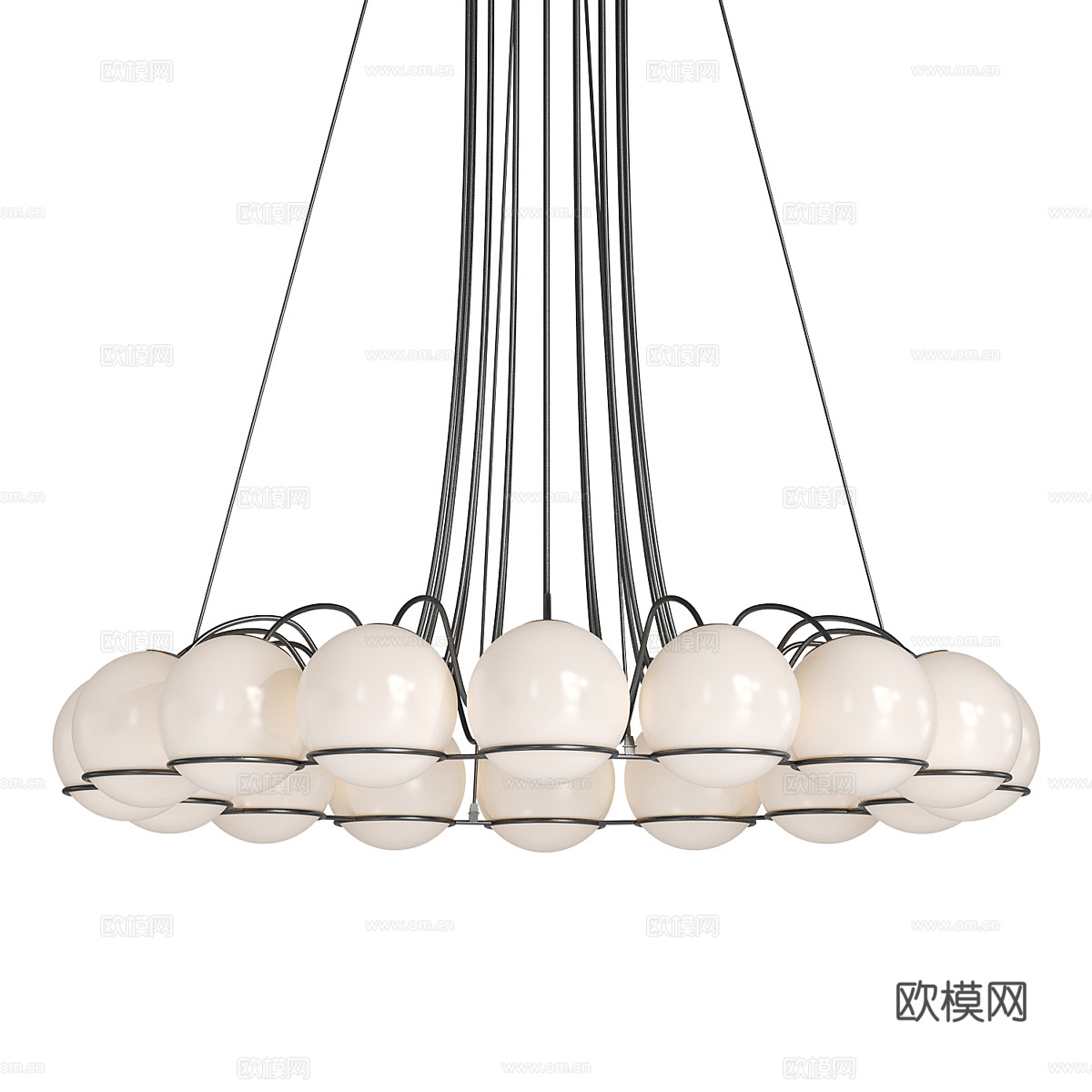 现代工艺吊灯3d模型